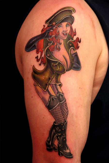 Travis Litke - Military Pin Up Girl w/ Tig ol Bitties!